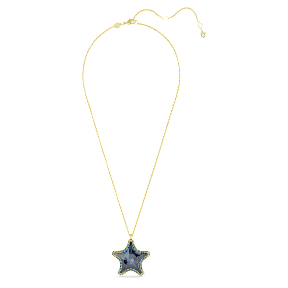 Idyllia SCS pendant, Starfish, Blue, 18K gold finish - Swarovski, 5707049