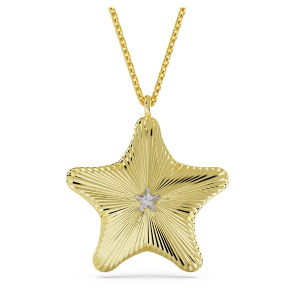 Pendentif Idyllia SCS, Étoile de mer, Bleu, Doré à l’or 18 carats (750/1000) - Swarovski, 5707049