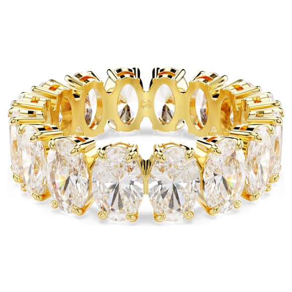 Anello Matrix, Taglio Oval, Bianco, Placcato color oro - Swarovski, 5707189