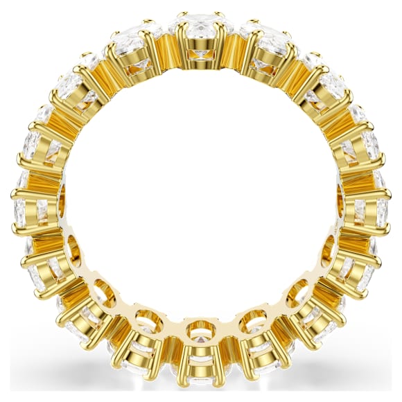 Matrix リング, オーバル・カット, ホワイト, ゴールドトーン・プレー