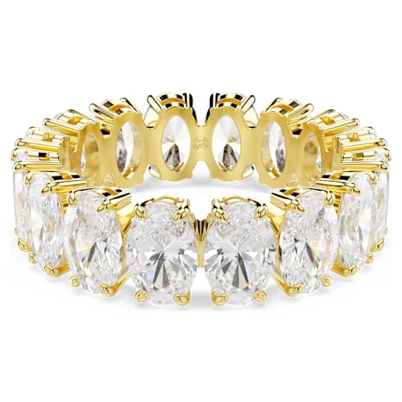 Matrix ring, Oval-slijpvorm, Wit, ‎18k gouden afwerking - Swarovski, 5707192