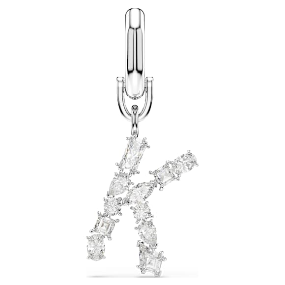 Charm Symbolica, K, Blanc, Métal rhodié - Swarovski, 5707220