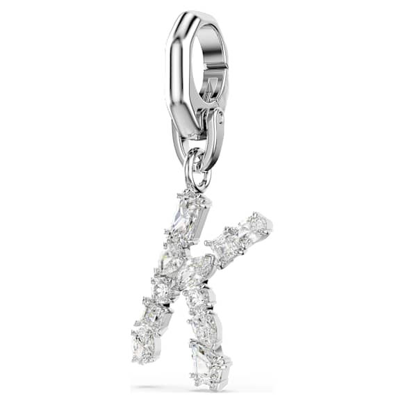 Charm Symbolica, K, Blanc, Métal rhodié - Swarovski, 5707220