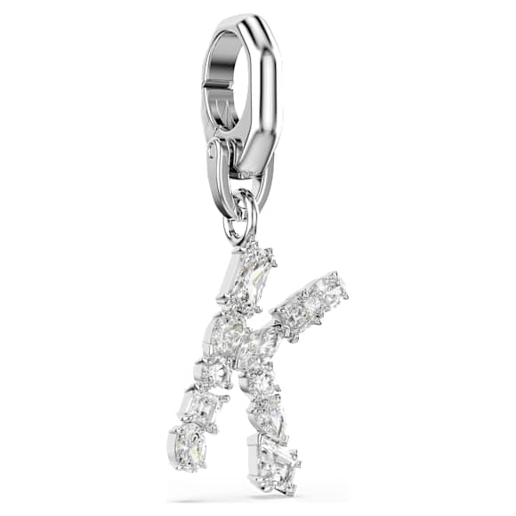 Charm Symbolica, K, Blanc, Métal rhodié - Swarovski, 5707220