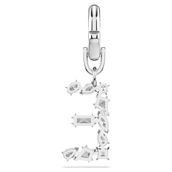 Charm Symbolica, E, Blanc, Métal rhodié - Swarovski, 5707221