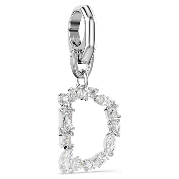Charm Symbolica, D, Bianco, Placcato rodio - Swarovski, 5707222