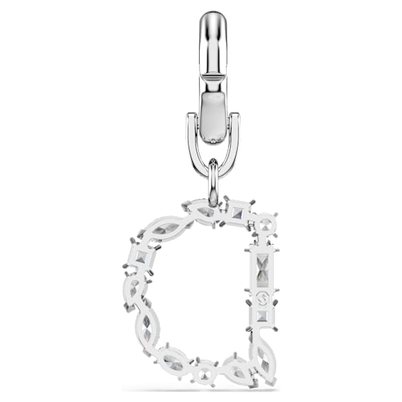 Charm Symbolica, D, Blanc, Métal rhodié - Swarovski, 5707222