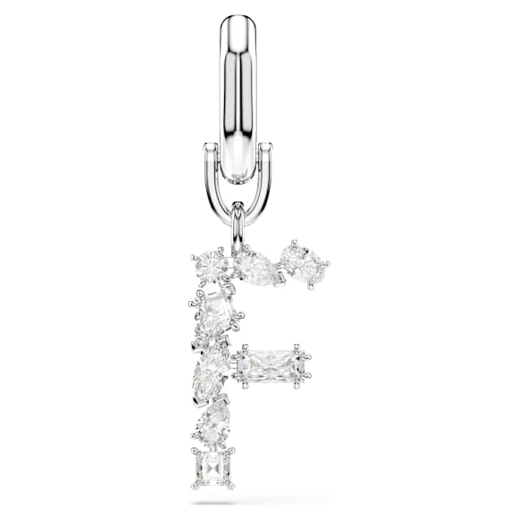 Charm Symbolica, F, Bianco, Placcato rodio - Swarovski, 5707225