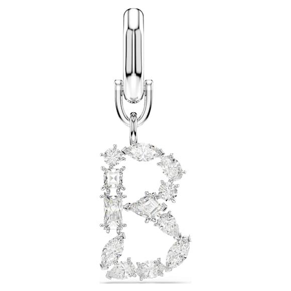Charm Symbolica, B, Blanc, Métal rhodié - Swarovski, 5707226