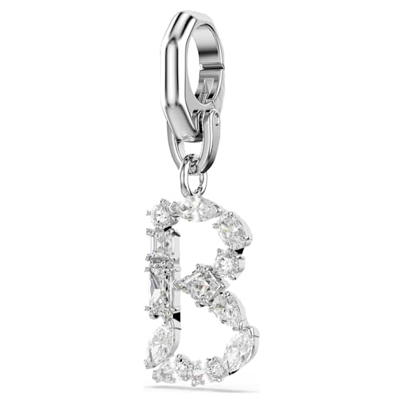 Charm Symbolica, B, Blanc, Métal rhodié - Swarovski, 5707226