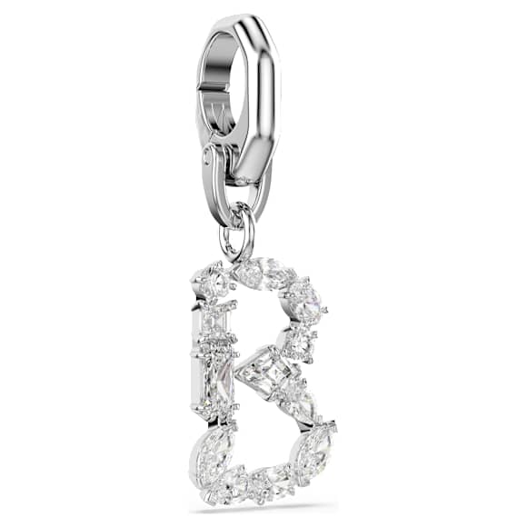 Charm Symbolica, B, Bianco, Placcato rodio - Swarovski, 5707226