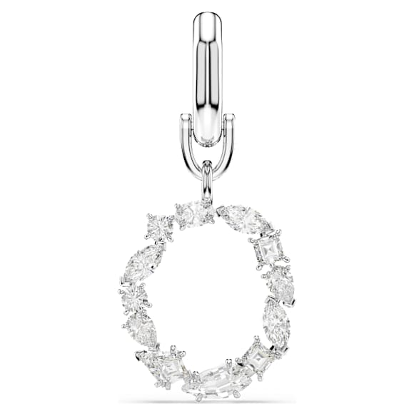 Charm Symbolica, O, Bianco, Placcato rodio - Swarovski, 5707229