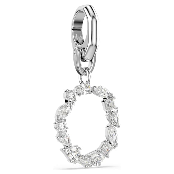 Charm Symbolica, O, Bianco, Placcato rodio - Swarovski, 5707229