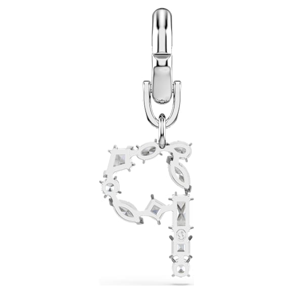 Charm Symbolica, P, Blanc, Métal rhodié - Swarovski, 5707230
