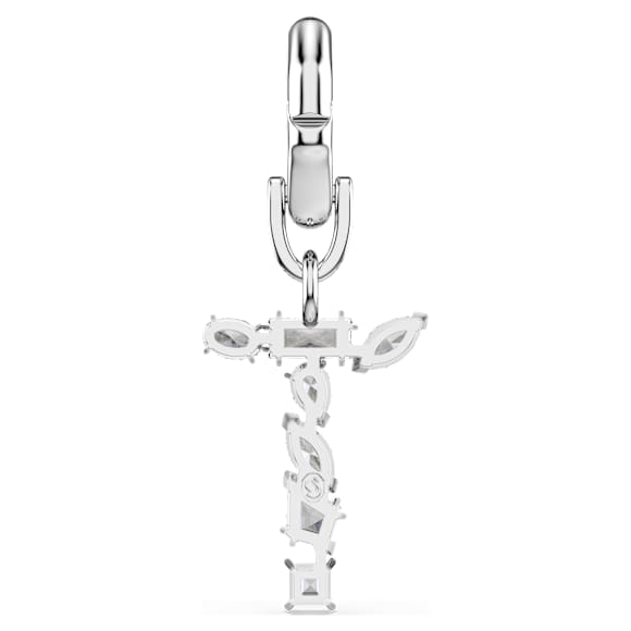 Charm Symbolica, T, Bianco, Placcato rodio - Swarovski, 5707283