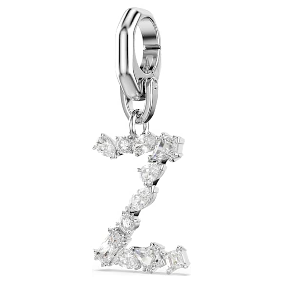 Symbolica charm, Z, White, Rhodium plated - Swarovski, 5707291