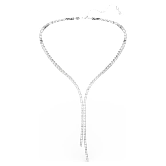 Matrix Y-nyaklánc, Körmetszéses, Fehér, Ródium bevonattal - Swarovski, 5707988
