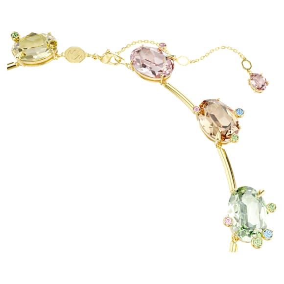 Gema 项链, 混合切割, 流光溢彩, 金色饰面 - Swarovski, 5708027