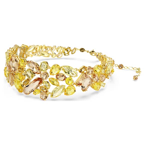 Gema Halsband, Verschiedene Schliffe, Gelb, Goldlegierungsschicht - Swarovski, 5708713