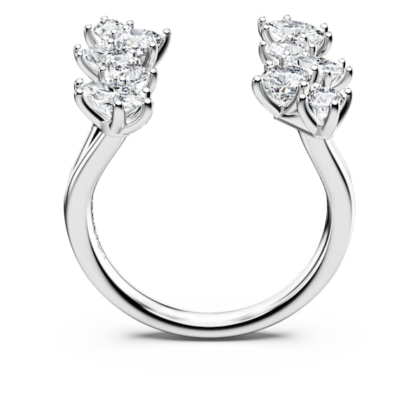 Galaxy open ring, Lab-grown diamonds 1.25 ct tw, Mixed shapes, 18K white gold - Swarovski, 5709118