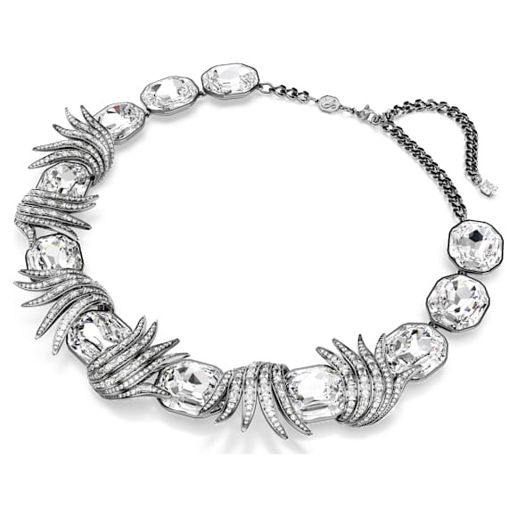 Náhrdelník The Vienna Collection, Pírko, Bílá, Pokoveno rutheniem - Swarovski, 5709259