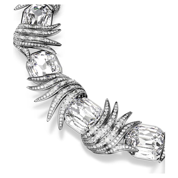 Náhrdelník The Vienna Collection, Pírko, Bílá, Pokoveno rutheniem - Swarovski, 5709259