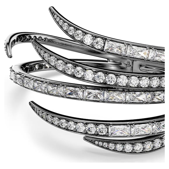 The Vienna Collection Armreif, Feder, Weiß, Rutheniert - Swarovski, 5709271