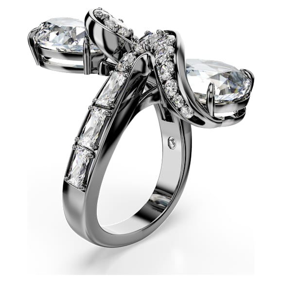 The Vienna Collection nyitott gyűrű, Madártoll, Fehér, Ruténium bevonattal - Swarovski, 5709272