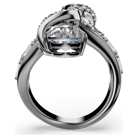 The Vienna Collection nyitott gyűrű, Madártoll, Fehér, Ruténium bevonattal - Swarovski, 5709272