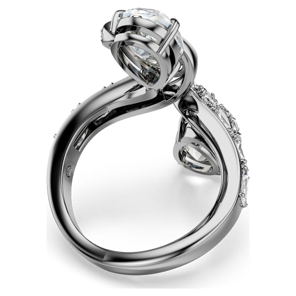 The Vienna Collection nyitott gyűrű, Madártoll, Fehér, Ruténium bevonattal - Swarovski, 5709272