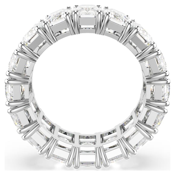 Matrix Vittore ring, Baguette cut, White, Rhodium plated - Swarovski, 5709277