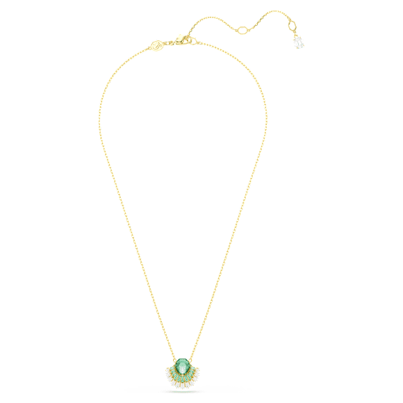 Pendente Idyllia, Taglio misto, Conchiglia, Verde, Placcato color oro - Swarovski, 5709377
