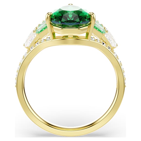 Idyllia Yüzük, Karışık kesimler, Deniz Kabuğu, Yeşil, 18k altın rengi yüzey - Swarovski, 5709380