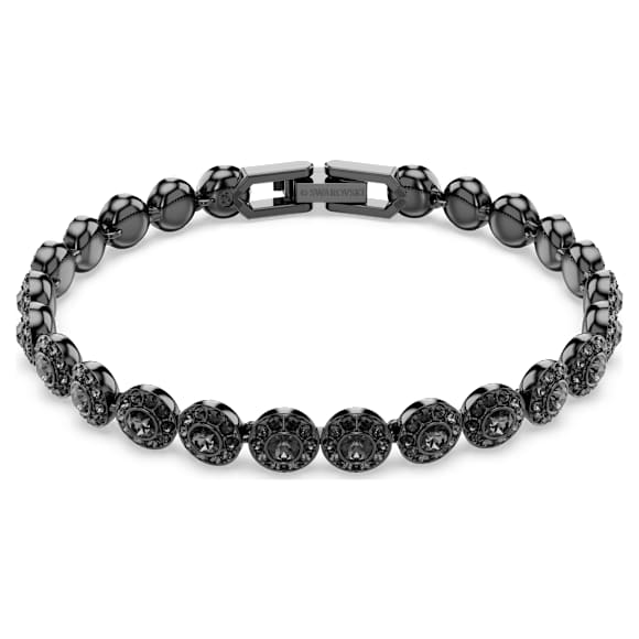 Una Angelic 브레이슬릿, 라운드 컷, 블랙, 루테늄 플래팅 - Swarovski, 5709411
