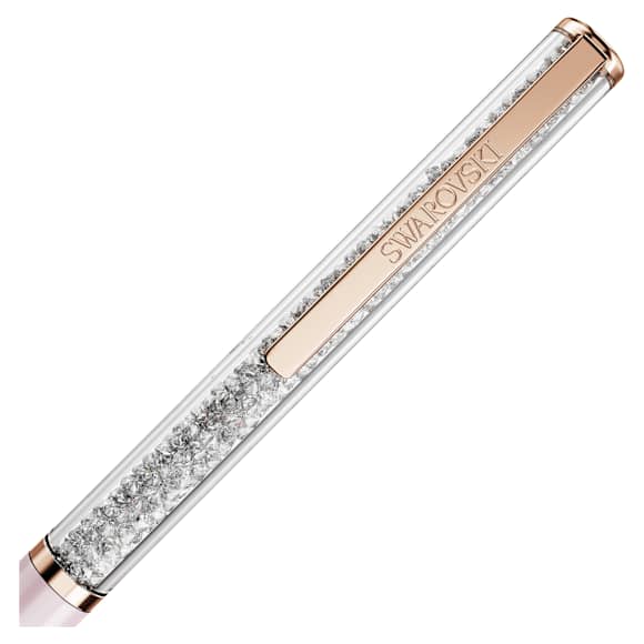 Bolígrafo Crystalline, Rosa, Lacado rosa, baño tono oro rosa