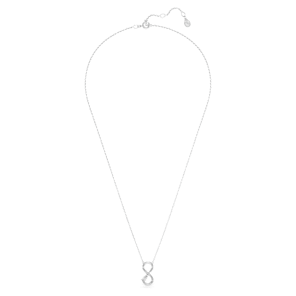 Eternity pendant, Lab-grown diamonds 0.2 ct tw, Pear shape, Infinity, 18K white gold - Swarovski, 5709796