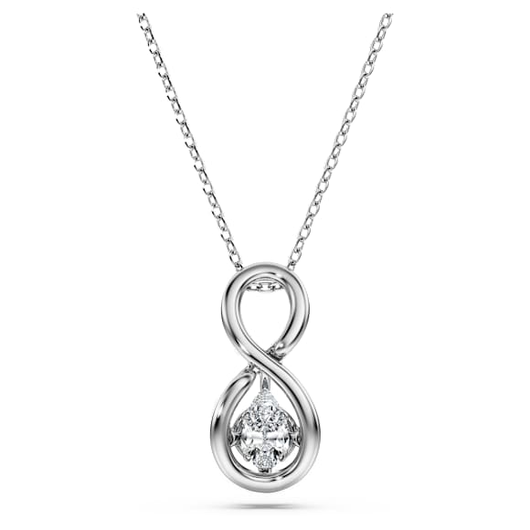 Eternity Anhänger, Im Labor gezüchtete Diamanten 0,33 ct tw, Tropfenform, Unendlichkeit, 18K Weißgold - Swarovski, 5709797