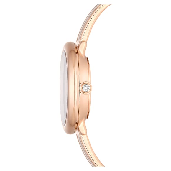 Crystalline Bangle นาฬิกา, Swiss Made, สร้อยข้อมือโลหะ, เบจ, เคลือบโทนสีโรสโกลด์ - Swarovski, 5709814