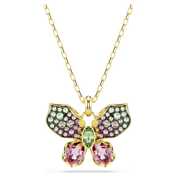 Pendentif Papillon En Diamants Pavés - Or Jaune, 0.45 Ct, Couleur H-I, Dimensions 17x20 Mm, Par Jewelry Unlimited