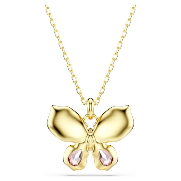 Idyllia Anhänger, Verschiedene Schliffe, Pavé, Schmetterling, Mehrfarbig, Goldlegierungsschicht - Swarovski, 5709950