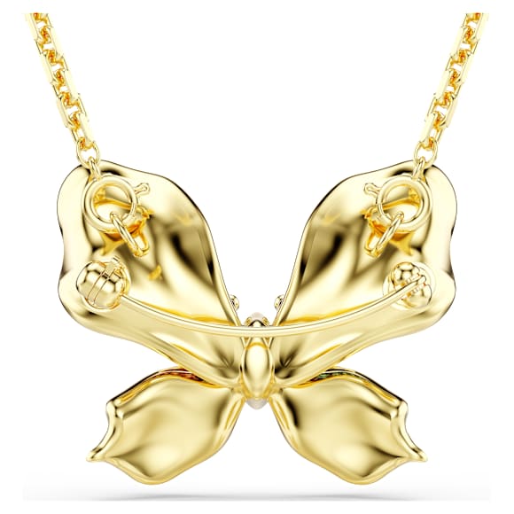 Idyllia pendant and brooch, Mixed cuts, Pavé, Butterfly, Multicolored, Gold-tone plated - Swarovski, 5709951