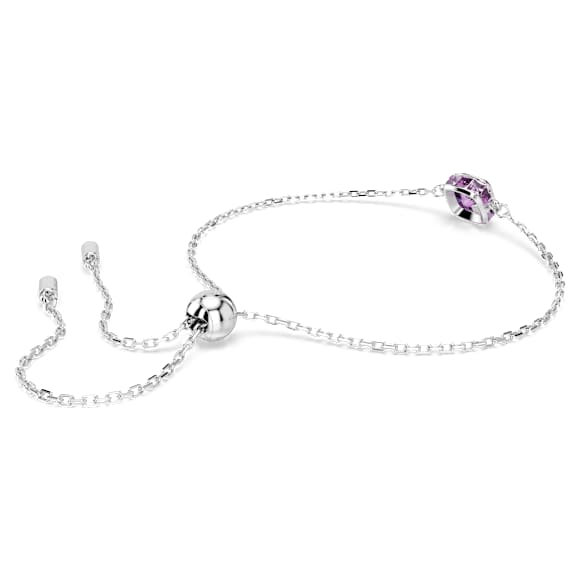 Birthstone Armband, Kissenschliff, Februar, Violett, Rhodiniert - Swarovski, 5710519