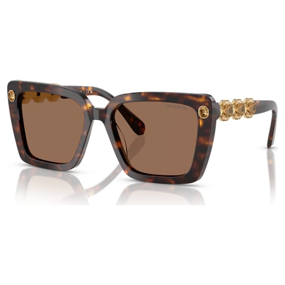 แว่นกันแดด, ทรงเหลี่ยม, SK6032, น้ำตาล - Swarovski, 5710530