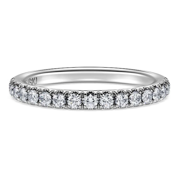 Eternity band ring, Lab-grown diamonds 0.4 ct tw, Round shape, 14K white gold - Swarovski, 5710540