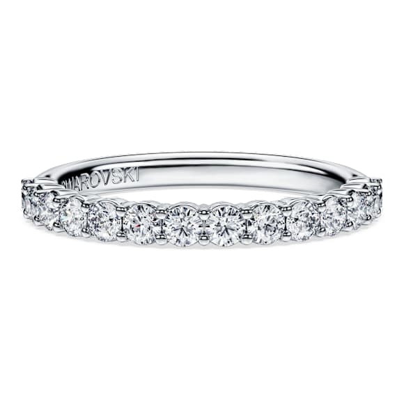Eternity band ring, Lab-grown diamonds 0.5 ct tw, Round shape, 14K white gold - Swarovski, 5710541