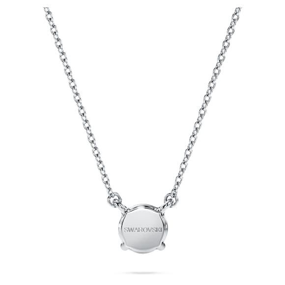 Eternity solitaire pendant, Lab-grown diamonds 0.5 ct tw, Round shape, 14K white gold - Swarovski, 5710549