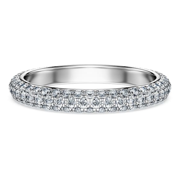 Eternity band ring, Lab-grown diamonds 0.75 ct tw, Round shape, 14K white gold - Swarovski, 5710552
