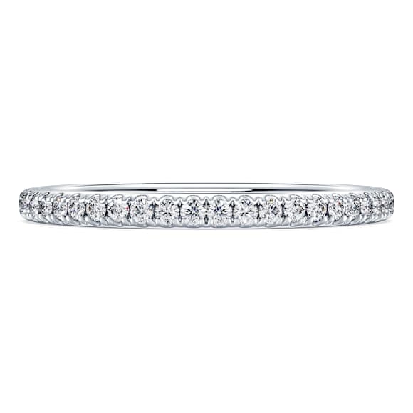 Eternity band ring, Lab-grown diamonds 0.2 ct tw, Round shape, 14K white gold - Swarovski, 5710570