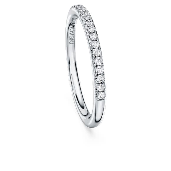 Eternity band ring, Lab-grown diamonds 0.2 ct tw, Round shape, 14K white gold - Swarovski, 5710570