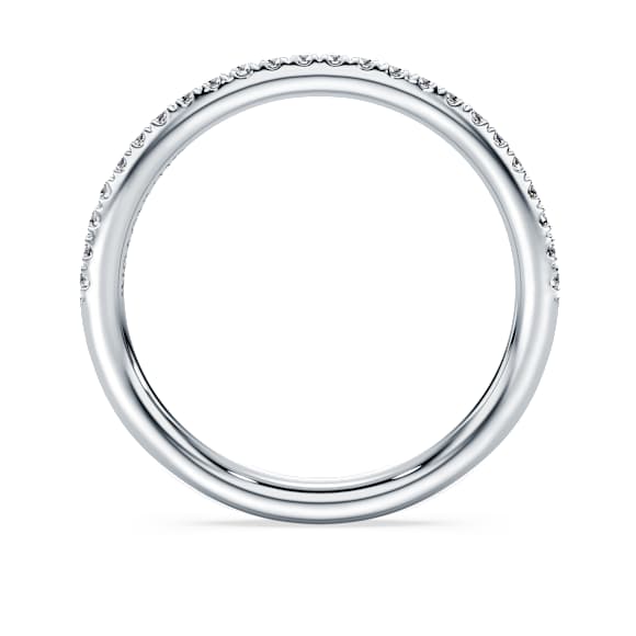 Eternity band ring, Lab-grown diamonds 0.2 ct tw, Round shape, 14K white gold - Swarovski, 5710570